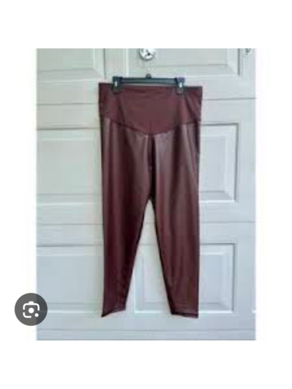 Maternity Leggings Faux Leather